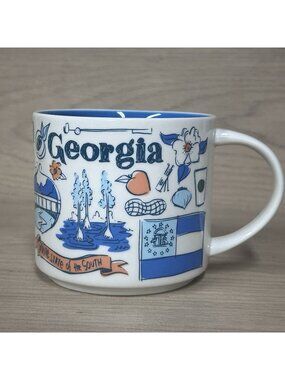 Starbucks GEORGIA Been There Series Mug 14 Oz Coffee Cup displayed only 2023
